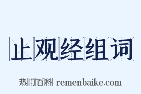 止观经组词是什么意思的图片